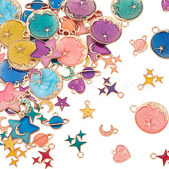 48шт 24 стиля подвески из сплава с эмалью&nbsp;ENAM-TA0003-16