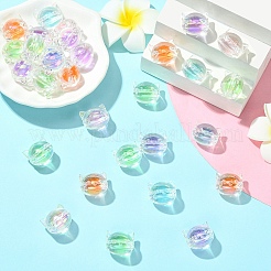 30шт УФ-покрытие Радужные переливающиеся акриловые бусины&nbsp;OACR-YW0003-53