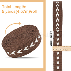 5 ярд жаккардовой ленты со стрелками из поликоттона&nbsp;OCOR-WH0078-170C