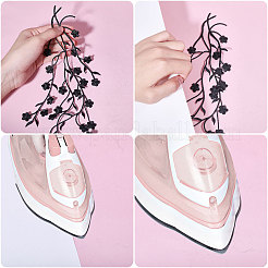 Аппликации в виде цветов сливы&nbsp;PATC-WH0007-11B