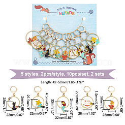 Подвесные маркеры петель с замком из сплава эмали&nbsp;HJEW-PH01891