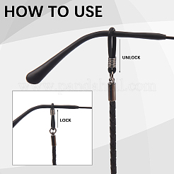 Ремешок из коровьей кожи для очков&nbsp;AJEW-WH20033-113A-02