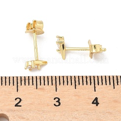 925 серьги-гвоздики из стерлингового серебра с прозрачным кубическим цирконием&nbsp;EJEW-Q032-01F-G