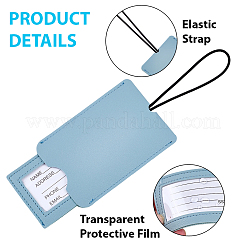 8 шт. 8-х цветная выдвижная багажная бирка из искусственной кожи со шнурком&nbsp;AJEW-CL0001-90