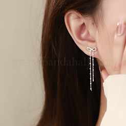 Серьги-гвоздики с кисточками из стерлингового серебра с бантом 925 шт.&nbsp;FS-WGF533A-01