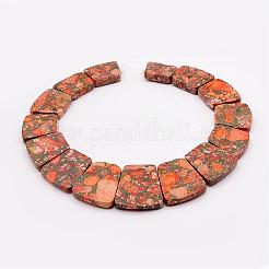 Градуированные бусины из лавсана и имперской яшмы&nbsp;G-P296-B04