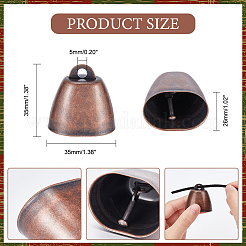 Подвески в виде железных колокольчиков в тибетском стиле&nbsp;LS-FIND-WH0034-22R