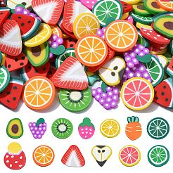 200шт бусины из полимерной глины ручной работы&nbsp;CLAY-CJ0001-87