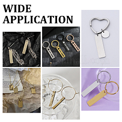 30 шт. 201 нержавеющая сталь прямоугольная штампованная пустая подвеска для бирки&nbsp;STAS-UN0056-61