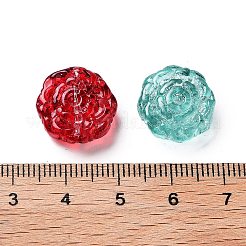 Спрей окрашены прозрачные стеклянные бусины&nbsp;GLAA-D038-01A