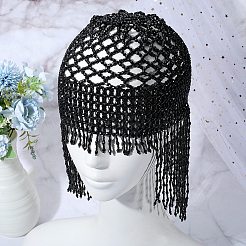 Головной убор из полиэфирного волокна со стразами&nbsp;AJEW-WH20054-131B