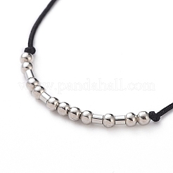 Унисекс регулируемые браслеты азбуки Морзе&nbsp;BJEW-JB05011-02