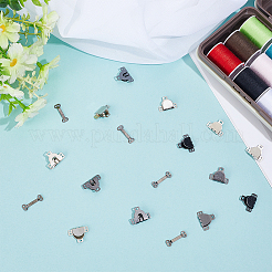 60 шт. 2 цвета регулируемый сплав костюм брюки талия потайные крючки пуговицы&nbsp;FIND-HY0004-67