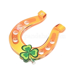 Непрозрачные акриловые подвески с принтом ко Дню Святого Патрика&nbsp;OACR-A045-05F