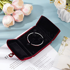 Упаковка для ювелирных изделий из ворса бархатные коробки&nbsp;CON-WH0200-04A