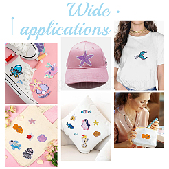 38 шт. полиэстеровая компьютерная вышивка с морским мотивом&nbsp;PATC-WR0001-28