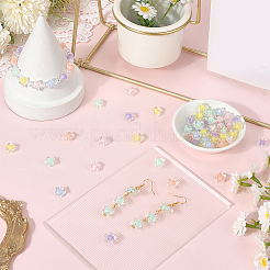 120шт 6 цвета прозрачные акриловые бусины&nbsp;TACR-SC0001-49