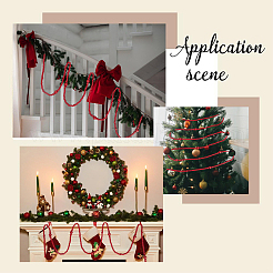 Круглая деревянная гирлянда из бисера для украшения елки&nbsp;AJEW-WH20019-63