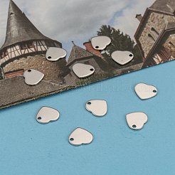 Устойчивая к потускнению нержавеющая сталь 304 штамповка пустая бирка плоские сердечки подвески&nbsp;STAS-Q171-01