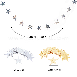 Висящая бумажная звезда&nbsp;AJEW-PH0017-15