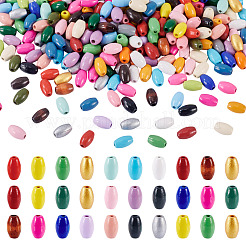 300 шт. окрашенных распылением деревянных бусин схима&nbsp;WOOD-TA0002-83B