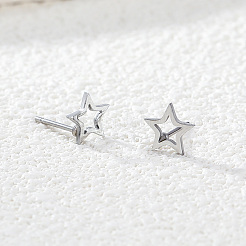 Серьги-гвоздики в форме полых звезд из нержавеющей стали 201&nbsp;EH5151