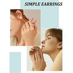 12 шт. гладкие кольца из нержавеющей стали&nbsp;RJEW-LP0001-03