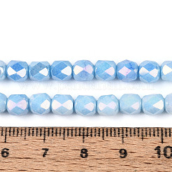 Антикоррозийные гальванические стеклянные бусины&nbsp;GLAA-N057-6mm-01