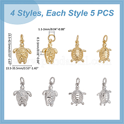 12шт 4 стиля латунные подвески&nbsp;KK-ME0001-44