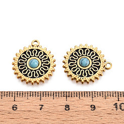 Подвески из нержавеющей стали 304 и натуральной бирюзы&nbsp;STAS-T070-08G