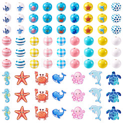 Деревянные европейские бусины&nbsp;WOOD-TA0002-63