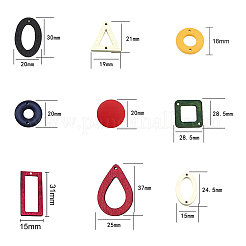 Подвески из дерева смешанного стиля&nbsp;WOOD-SC0001-02