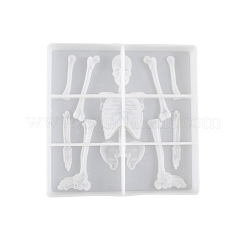 Скелет голова и тело каркас скелета силиконовая форма для Хэллоуина серия yu meiren diy капли клей гипсовые украшения шлифовка PW-WGBCD4B-01