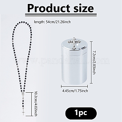 Ожерелья из сплава АБС-пластика с круглыми бусинами и подвесками&nbsp;HJEW-DC00069