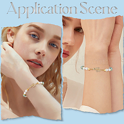 9 шт. латунные микрофибровые звенья/соединители с кубическим цирконием&nbsp;ZIRC-BBC0003-29