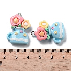 Подвески из непрозрачной смолы на весеннюю тематику&nbsp;LS-RESI-R444-04A