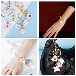 24шт 8 стиля хэллоуин тема сплава эмаль подвески&nbsp;ENAM-SZ0004-24