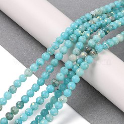 Собранные нити бусин из натурального доломита и синтетического опала&nbsp;G-Q017-G06-01A-1