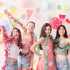 320 шт. 4-цветные рождественские снежинки-бумажные конфетти&nbsp;DIY-CA0007-97