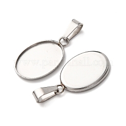 Оправы для подвесок из нержавеющей стали 304 в виде кабошонов&nbsp;STAS-D379-03A-P