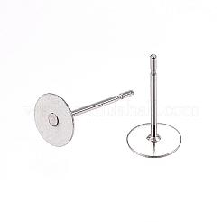 Фурнитура для сережек-гвоздиков из нержавеющей стали марки 304&nbsp;STAS-D448-088P-6mm