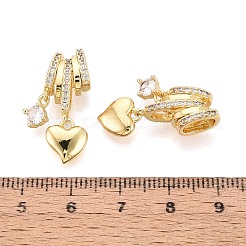 Латунные микропаве прозрачные подвески с фианитом&nbsp;X-KK-T075-88G