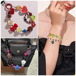 15шт ручной работы бусины лэмпворк&nbsp;LAMP-YW0001-66A