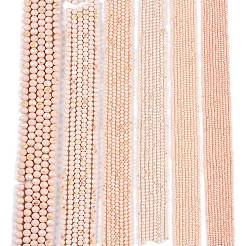 Гальванизировать непрозрачные сплошной цвет стеклянные бусы пряди&nbsp;LS-EGLA-A044-P8mm-L05