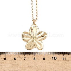 Кулон в виде цветка из сплава с железной цепочкой для женщин&nbsp;NJEW-A066-01G