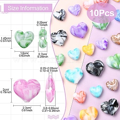 10шт акриловые бусины&nbsp;OACR-YW0002-50