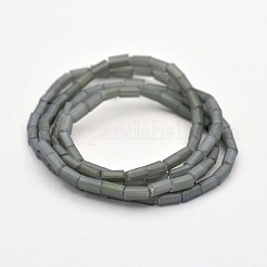 Полный радуга покрытием граненых стеклянных бусин прямоугольного параллелепипеда пряди&nbsp;EGLA-J055-2x4mm-FR05