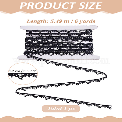 6 ярд кружевной отделки из полиэстера&nbsp;OCOR-LP0003-69B-1