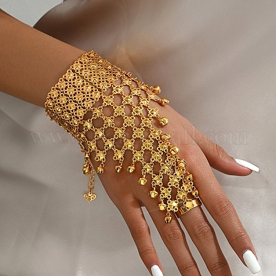 Элегантные браслеты из цинкового сплава с полыми кольцами для женщин NA9281-1