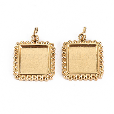 Ионное покрытие (ip) нержавеющая сталь 304 подвеска кабошон оправа STAS-S116-250G-1